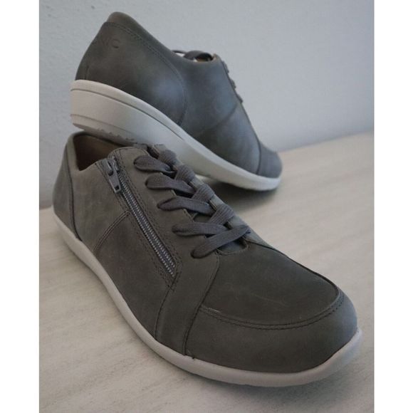 Vionic NBK/TVW5623 Women's Sz 10 Slate Gray Abigai Leather Lace Up Sneakers $130 - Picture 4 of 13